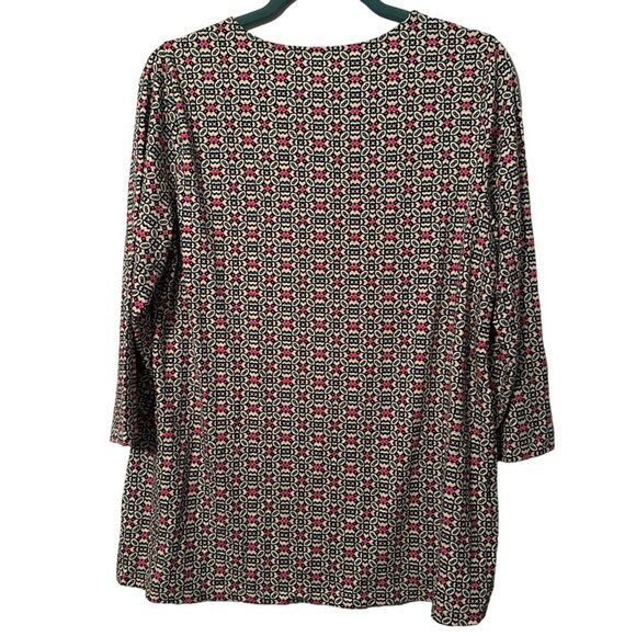 Kim Rogers blouse size PL Womens Top With Geometric Pattern In Rayon & Spandex - Picture 12 of 12
